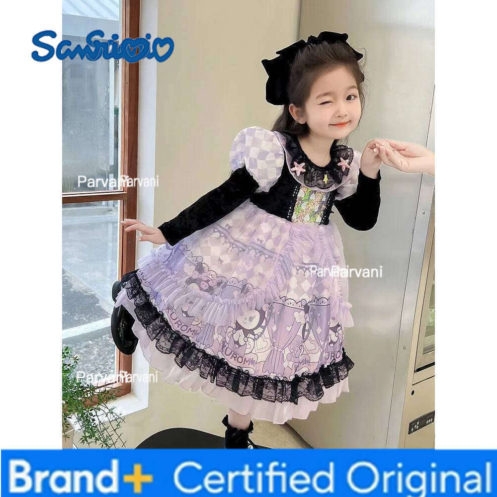Sanrio New Autumn Children Lolita Style Princess Ball Gown Girls Cute Long Sleeve Birthday Party Performance Dress g128 H260206 - view 6