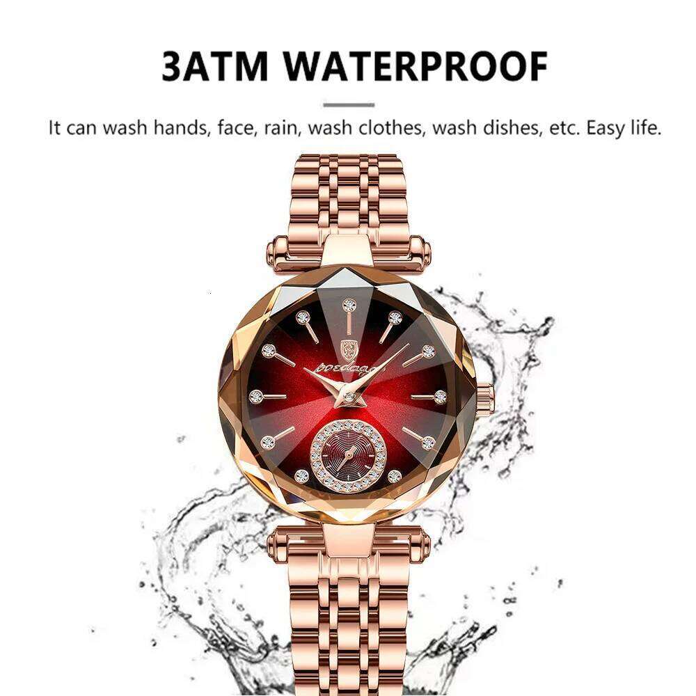 POEDAGAR Luxury Ladies Wristwatch Waterproof Stainless Steel Quartz Elegant Watches For Woman Simple Casual Dress Women's Watch Z260206