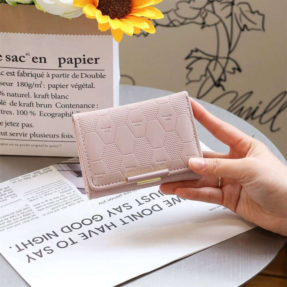 Elegant Women's Three Fold Short Japan and Korea Small Multi-card Hasp Bag Female Portable Wallet Coin Purses Y260206