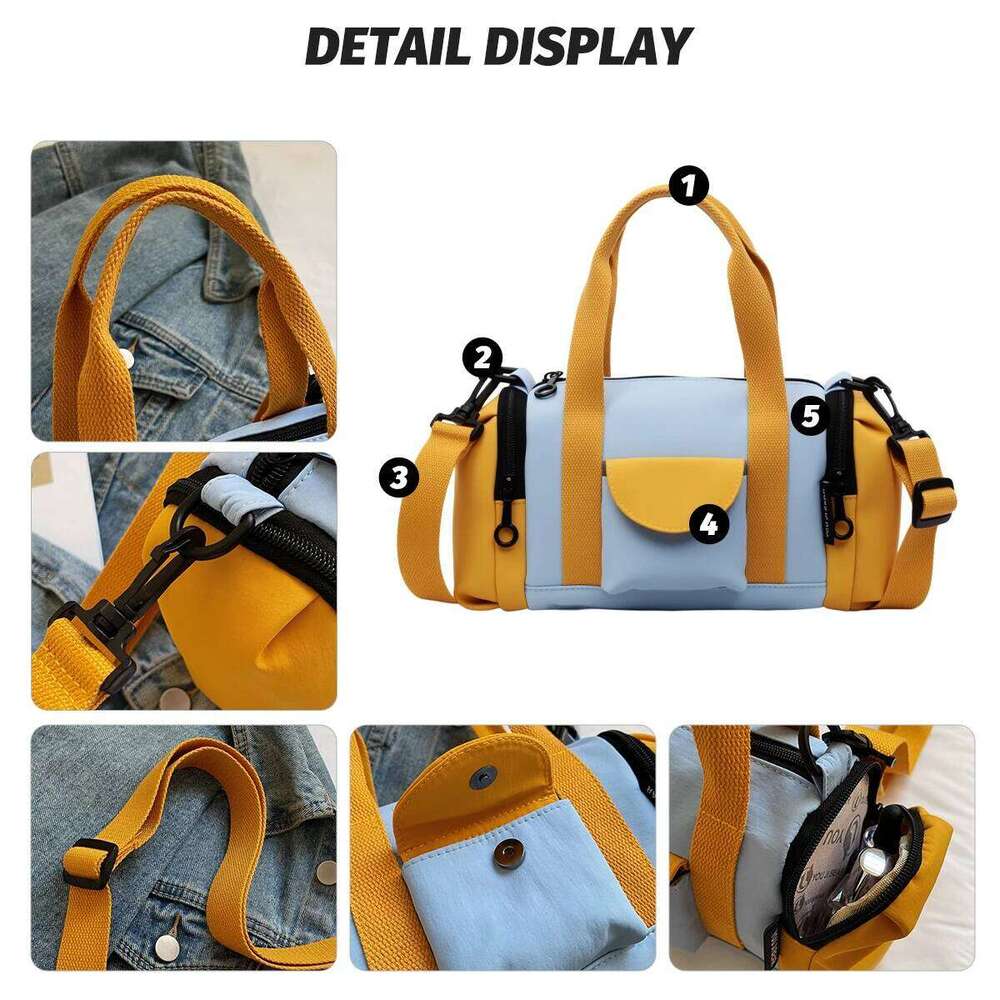 Toast Women's New Summer Yoga Versatile Water-Repellent Shoulder Crossbody Men's Fashion Commuter Class Bag Travel Outdoor Sports Backpack X