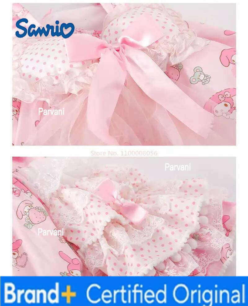 Sanrio 2025 Cosplay My Melody Lolita Princess Children'S Birthday Party Costume Gift Puffy Skirt Suit Girls Summer Dress H260206 - view 6