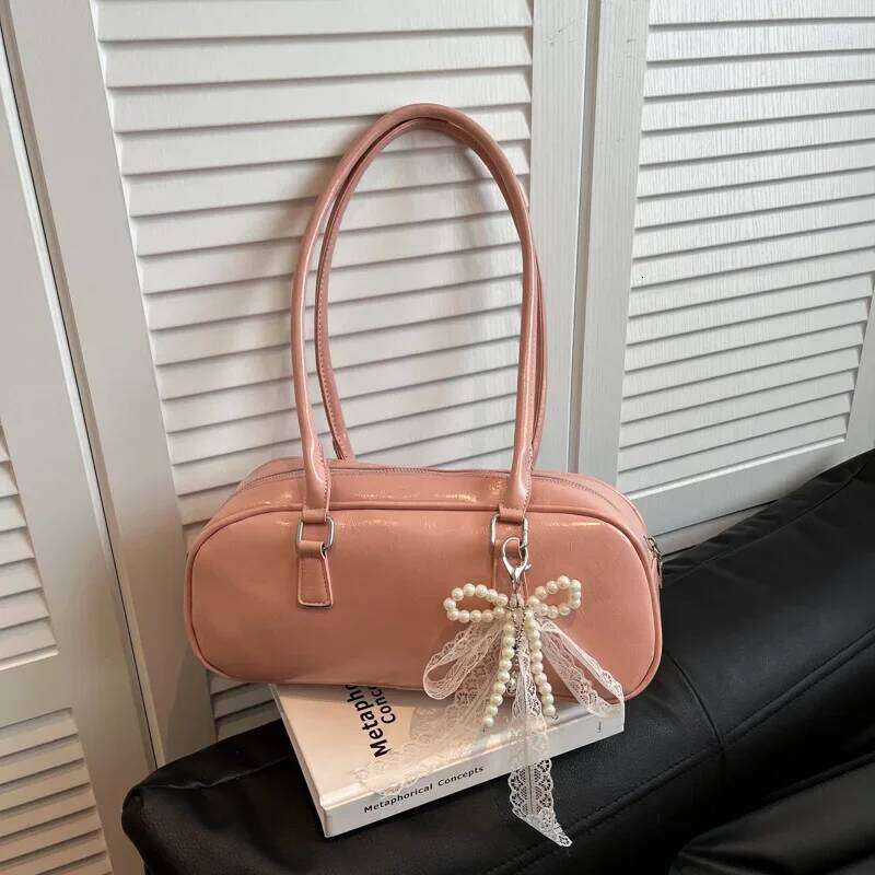 Silver Ballet Sle Large Capaci Women's Handbag Pillow oulder Versatile Underarm Trendy French Bread Bag Y260205