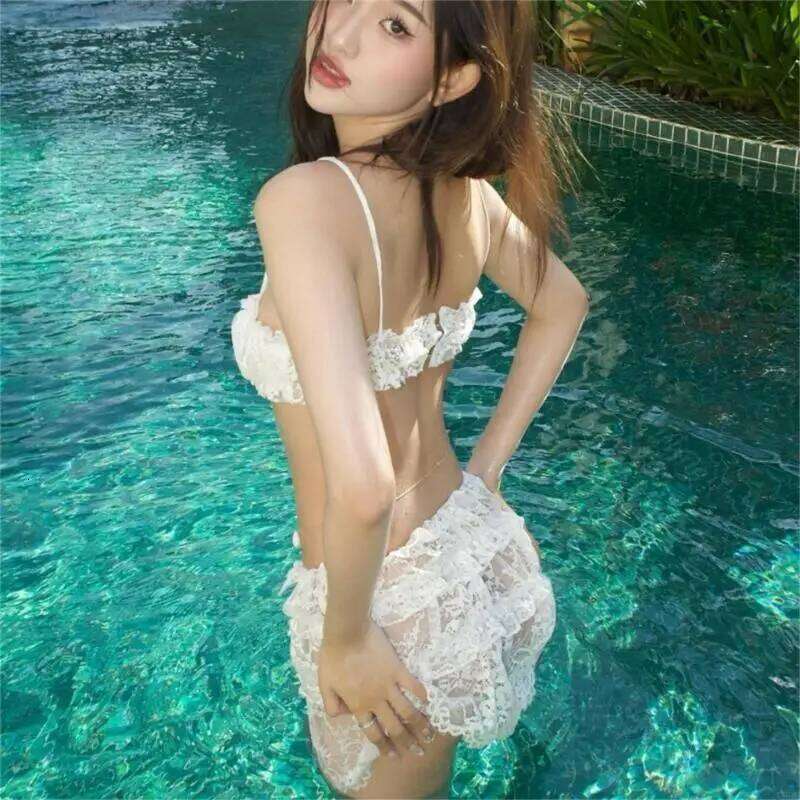 Women Low Waist Swimming Female Swimsuits 3 Pcs Swimwear Backless Bathing Suit for Beachwear Y08C XJ260206