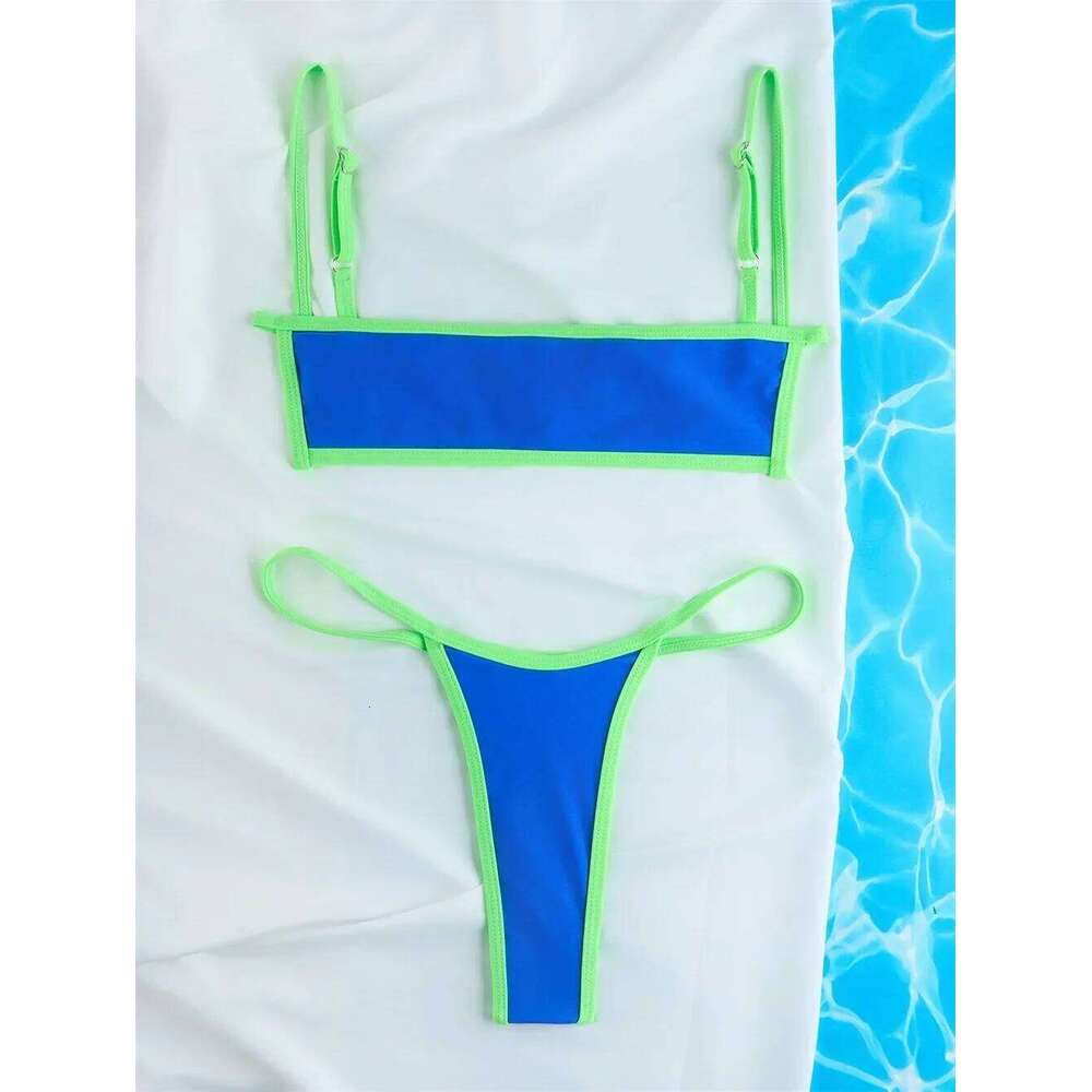 Sexy String Bikini Thong Swimsuit Women Brazilian Micro Bikinis Extreme Swimwear Y2K Border Two Piece Beach Bathing Suits Outfit XJ260206