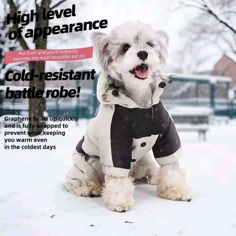 Famous brand Autumn Winter Warm Hooded Cotton Coat Vest Waterproof Pet Down Jacket Color Blocked Dog Clothing pupakaIK