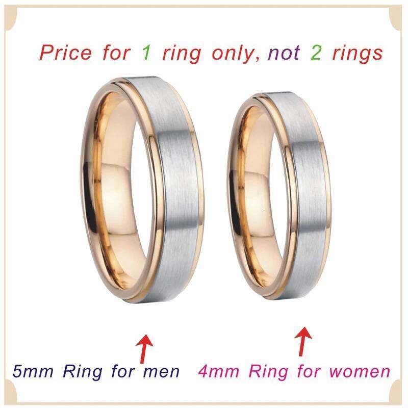 Love Alliances Classic Marriage Promise Wedding Rings Set for Couples Men and Women Gift Titanium Stainless Steel Men's Ring W260206