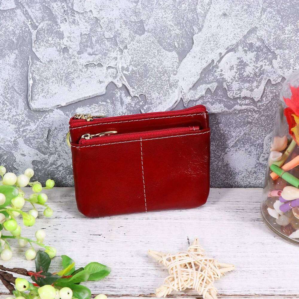 Brown Vintage Women Zipper Wallet Large Capacity Coin Purse Multifunctional Casual Use Female Credit Card Holder Change Y260206