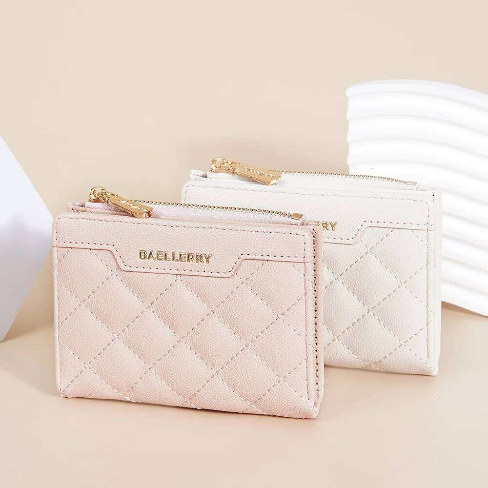 Baellerry Cute Small Purse for Women 2025 - PU Zipper Coin Pouch with Wristlet, Travel Mini Card Holder Y260206