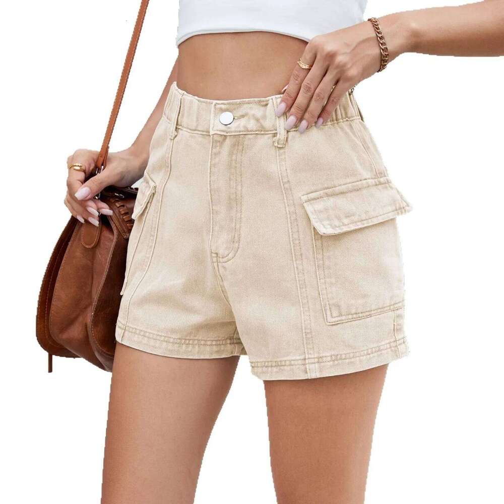 American Sexy Workwear Denim Women's Shorts. New Summer Fashion and Versatile Casual High-waisted Short Jeans for Women C260206