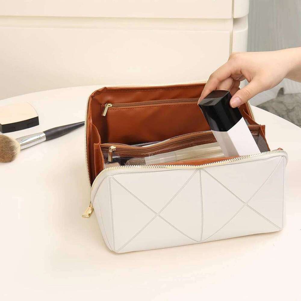 Women's Folding Makeup Accordion Pillow Cosmetic Large Capacity Portable Handbag Ladies Storage Bag Cosmeti Y260206