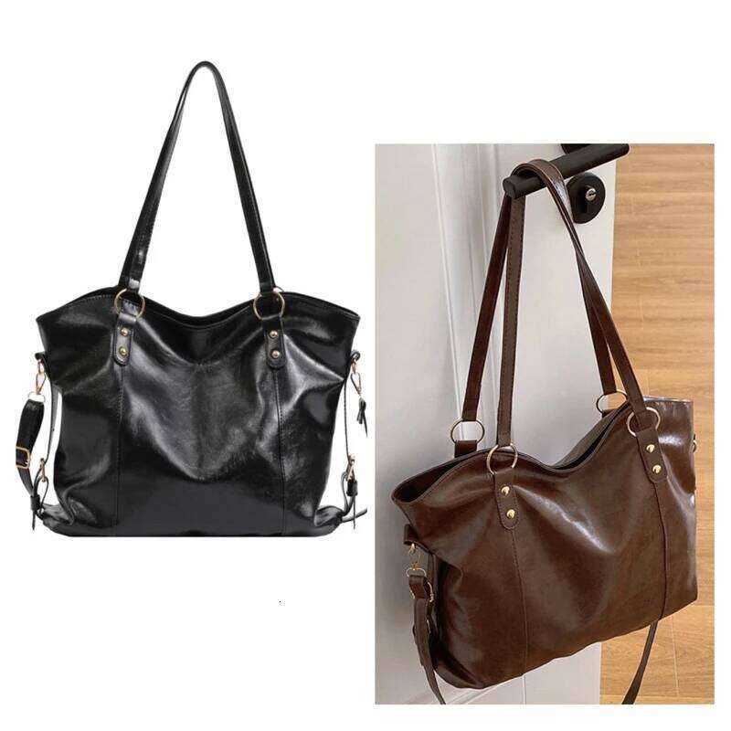 Large Capacity Fashionable Retro Women S Shoulder New Tote Bag Y260205
