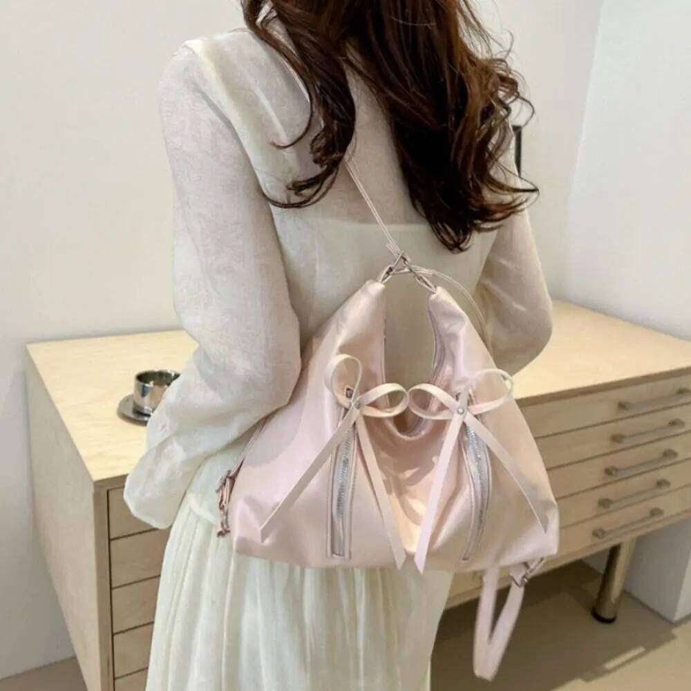 Fashion Korean Bows Armpit Stylish Casual Bow Tote Bag Sweet Versatile Women's Handbags Ladies Y260205