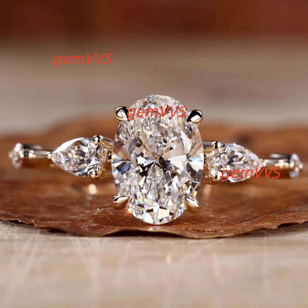 Gia Igi Certified CVD HPHT Lab Grown Diamond Elegant 14K/18K Solid Gold Oval Cut Solitaire Engagement Ring For Women