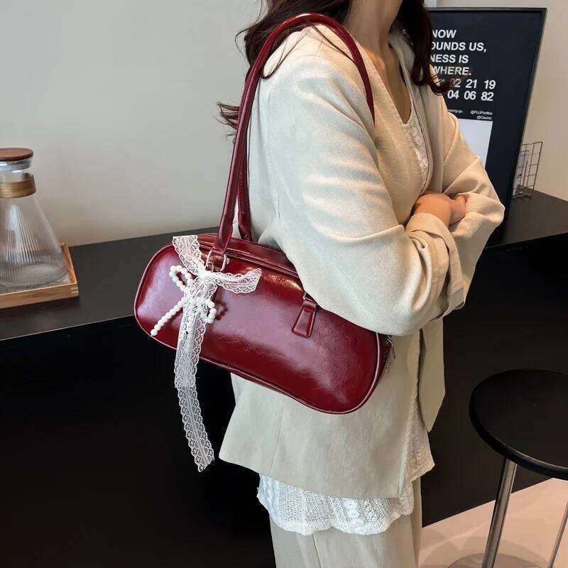 Silver Ballet Sle Large Capaci Women's Handbag Pillow oulder Versatile Underarm Trendy French Bread Bag Y260205