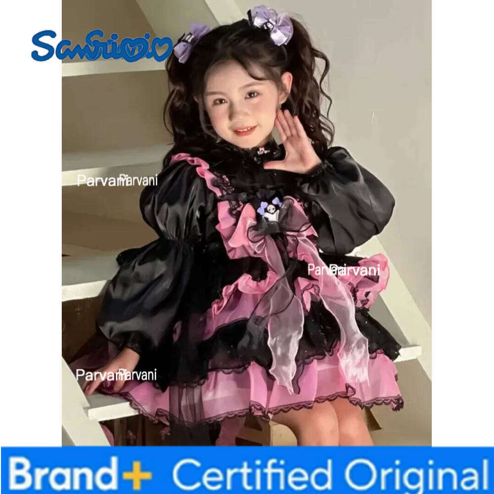 Sanrio Girls' Lolita Base Layer Shirt Girls Spring and Autumn Long Lace Collor Pullover 2-10Y H260206 - view 5