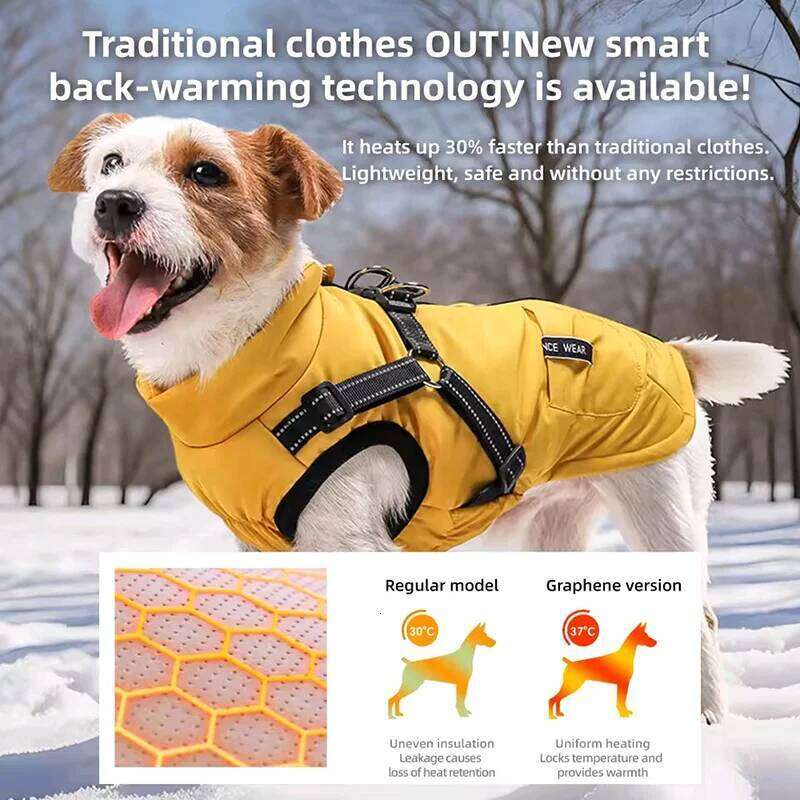 Famous brand Coat for Small Dogs Waterproof Dog Winter Jacket Harness Puppy Cold Weather Coats Reflective Pet Vest with ZipperFleece pupakaIK