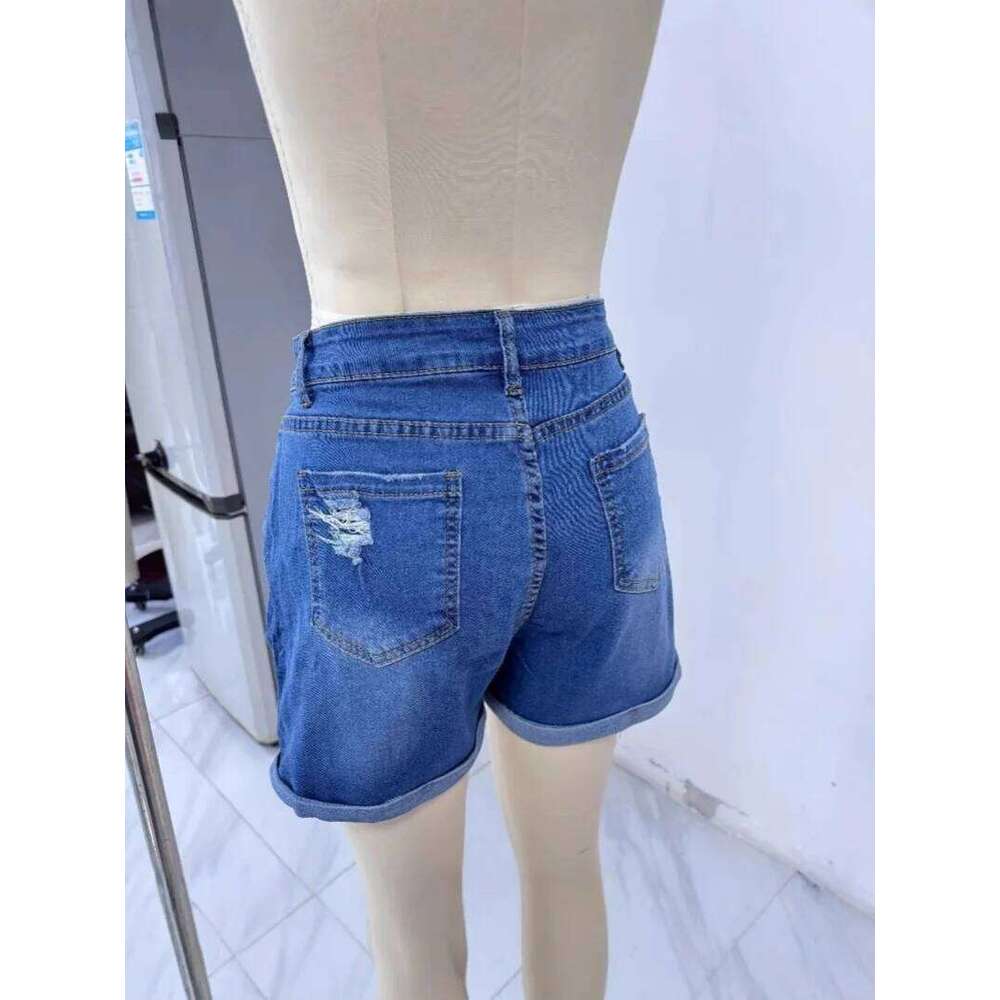 Retro American High Waist Jeans Women Summer Sexy Slimming Hot Pants Trendy Shorts Cotton Material from Mainland China C260206