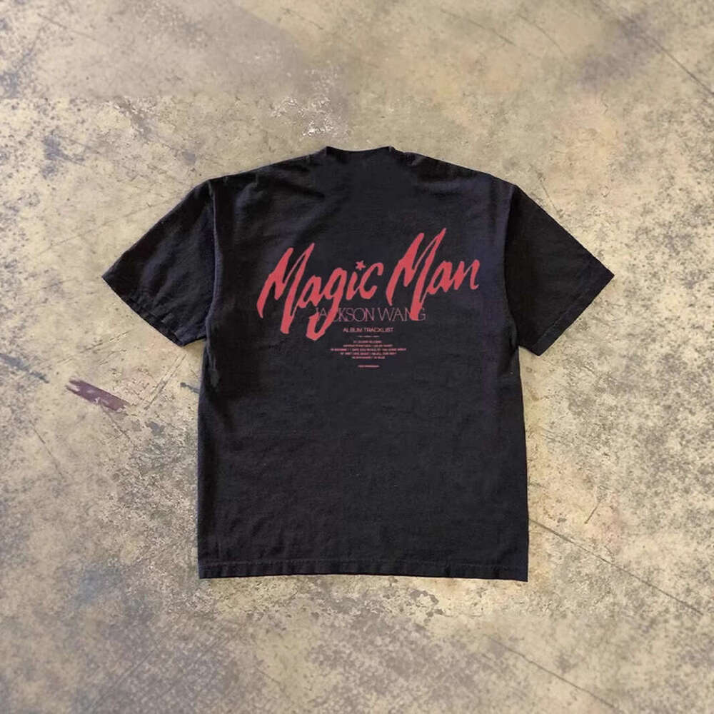 250g heavy-weight pure cotton! American-style oversized character print couple's loose-fitting short-sleeve T-shirt for women and men, trendy for