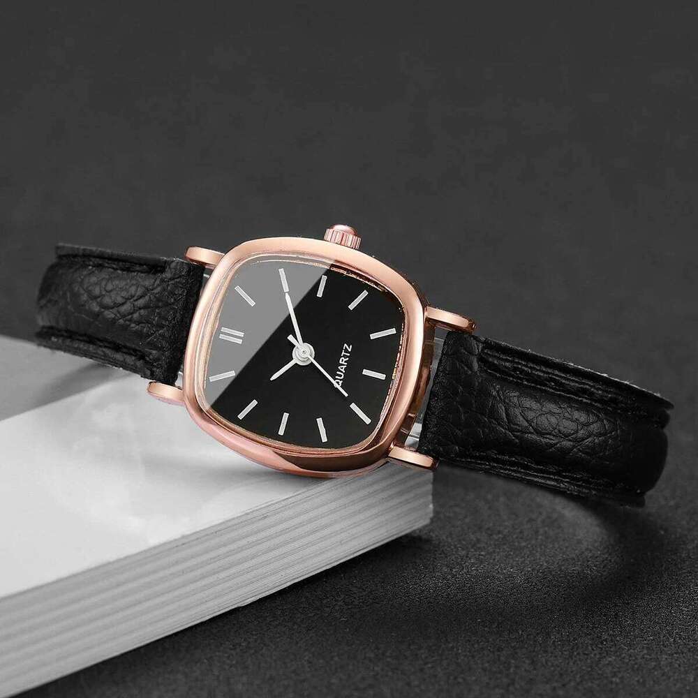 Fashion Minimalism Women Watches Small Square Dial Leather Strap Quartz Watch for Girls ClockWithout Box Z260206