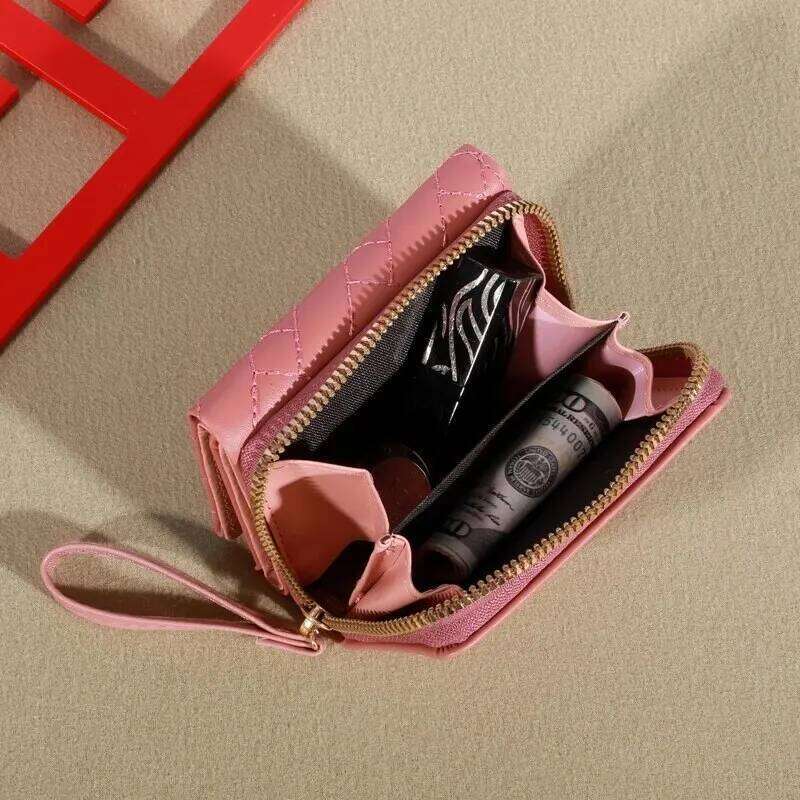 1pc Men's Fashion Embroidered Love Coin Purse, Trifold Holder, Multi Card Slots Wallet Y260206