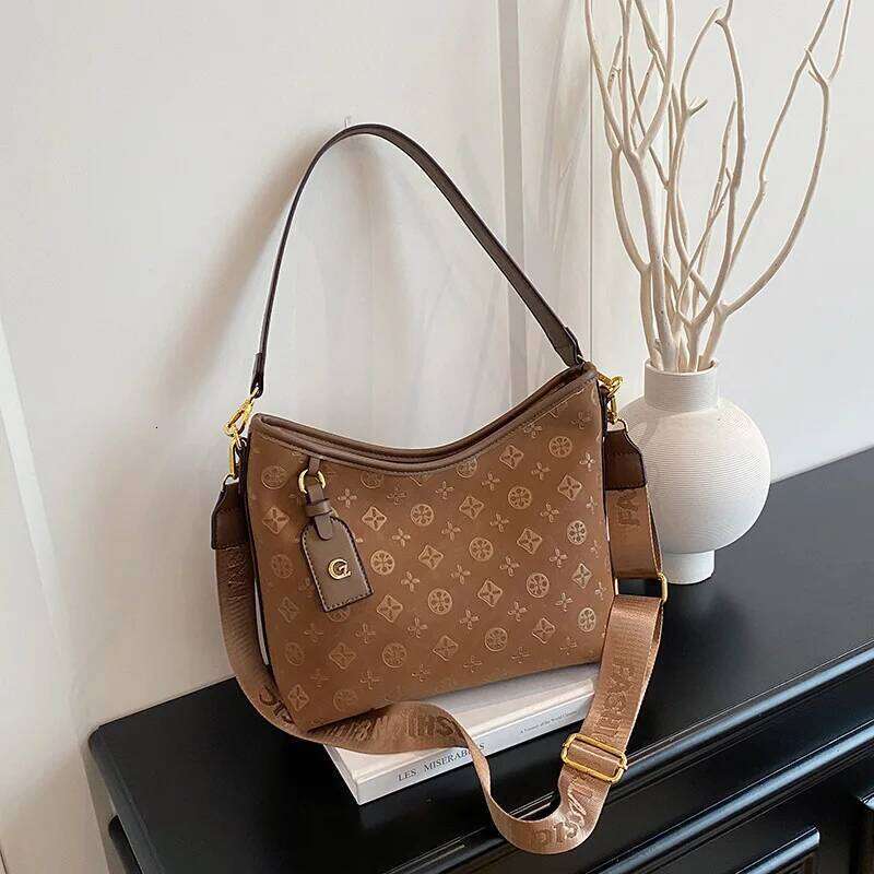 Classic print design large capacity for women, 2025 new style, autumn-winter business tote bag, high-end single shoulder bag Y260205