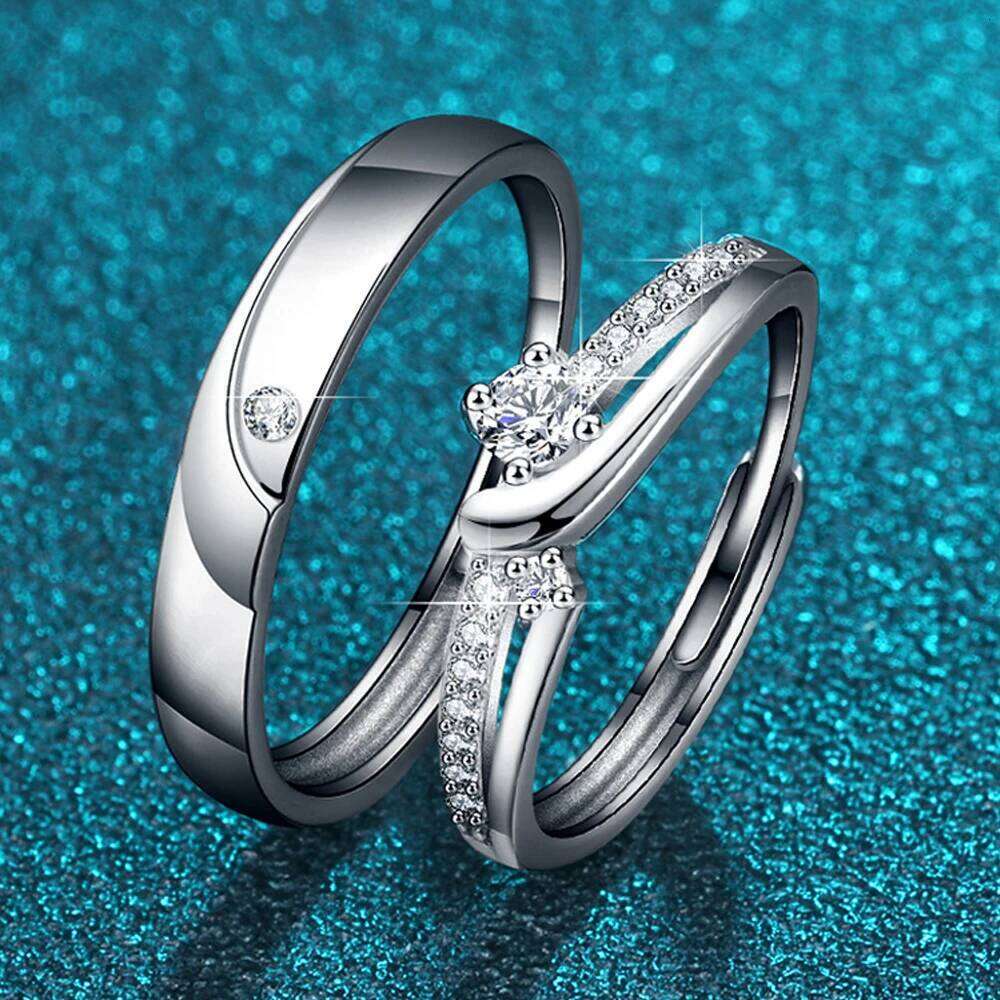2026 Hot Sale Copper Plated Platinum Adjustable Couple Rings Men Women Overlap Opening Finger Jewelry Wholesale Drop shipping W260206