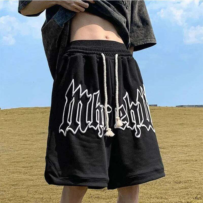 Y2k 2024 New Foam Casual Shorts Men's and Women's Summer Fifth Fashion Brand Ins Sports Loose Large Size Pants XJ260206