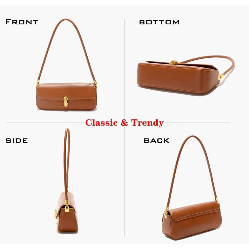 Small Shoulder For Women Vintage Leather Tote Clutch Purse Trendy Retro Mini Hobo Handbag Underarm Bag
