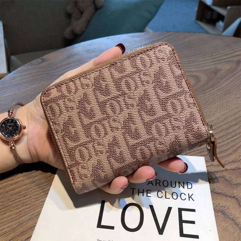 Brand Design Letter Women Wallets Short Genuine Leather Coin Purse High Capacity Cowhide Card Holders For Female Billfold 2023 Y260206