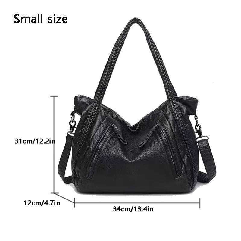 2025 New Woven Single Shoulder Crossbody Bag; Women's Soft Leather Handbag; Bucket Tote Bag Y260205