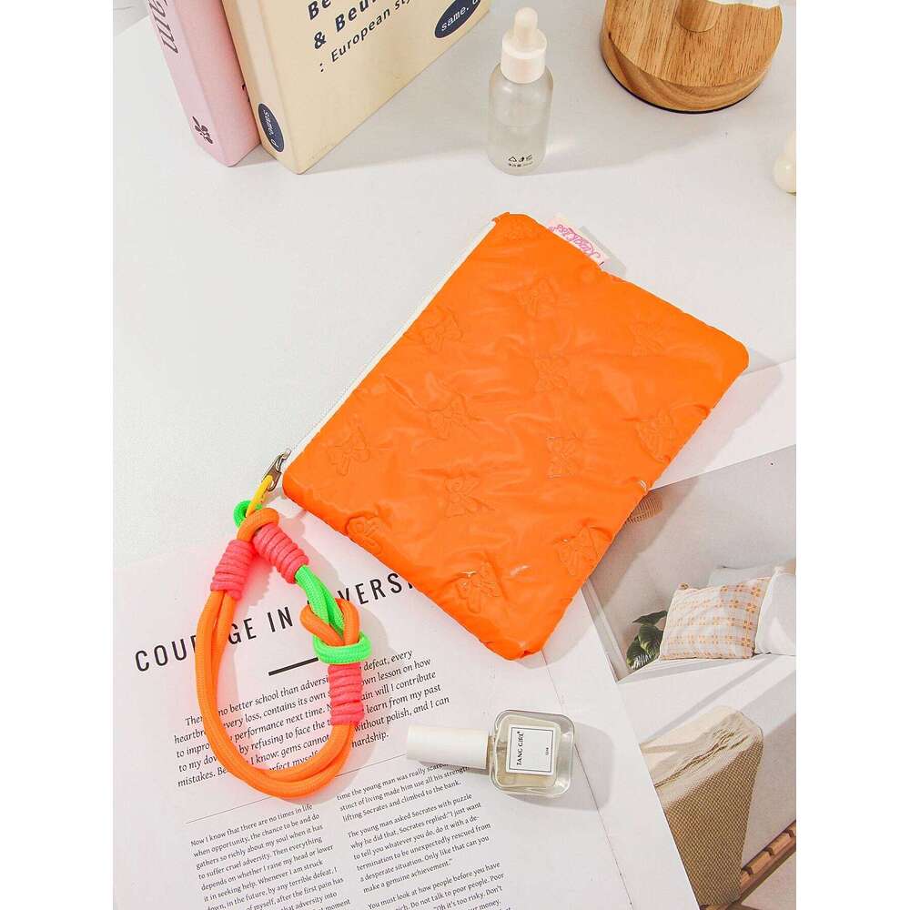 1piece bow hand-held travel essential daily toiletries bag, makeup storage bag Y260206