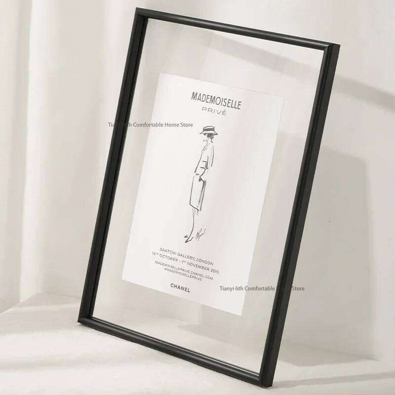 Aluminium Alloy Transparent Modern Simple Hang A Wall Friends Picture Frame Acrylic Nordic Home Decor Porta Retrato FYPF S260205