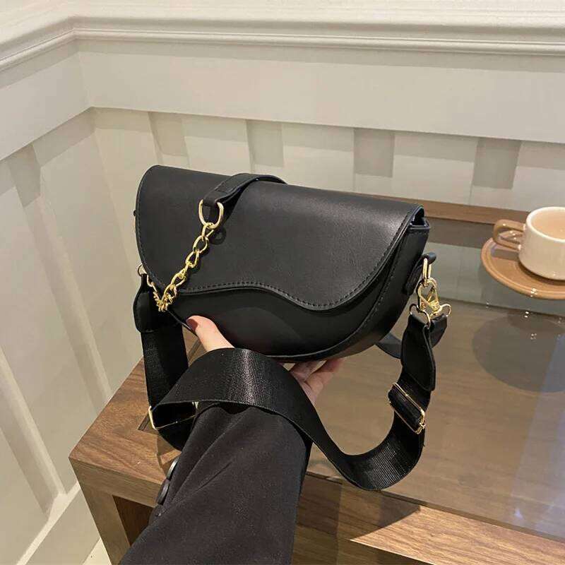 Fashion Double Straps Shoulder Bag, Casual Solid PU Leather Versatile Crossbody Bags For Women Festival Gift Y260205