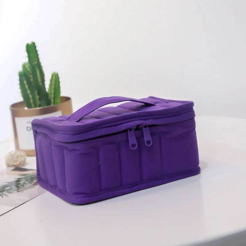 17 Lattice Essential Oil Travel Portable Convenient Storage Knitwear Moisture-proof Mouth Red Envelope Cosmetic Bag Y260206