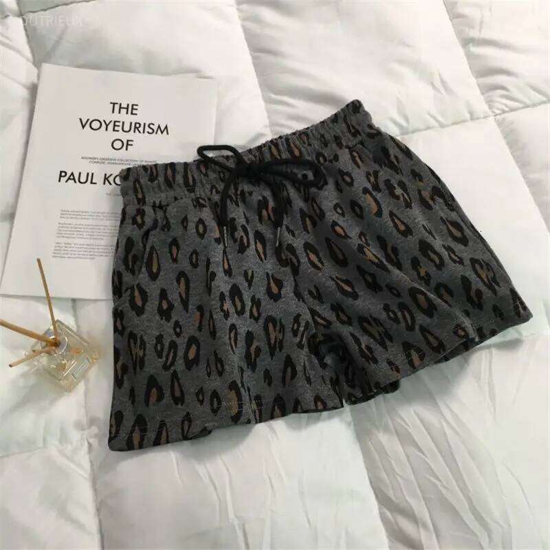 2025 New Bottoms Sexy Leopard Print Women Pantalones Cortos De Mujer High Waist Casual Fashion Summer Oversized Shorts XJ260206