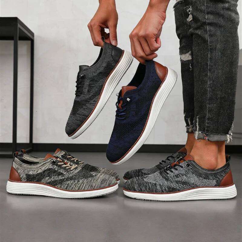 Men's Casual Sneakers Breathable Mesh Upper Lightweight Comfortable Walking Shoes Fashion Sole Soft Men Footwear Modern Style