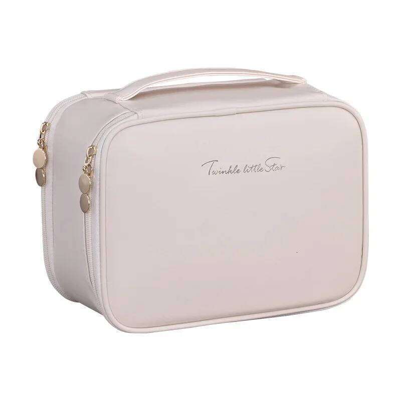 Double Layer Makeup Bag Multi-Purpose Travel Cosmetic Organizer with Compartments Large Toiletry Pouch for Jewelry & Storage bag Y260206