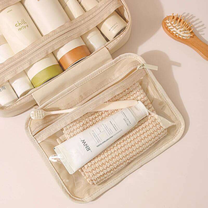 New Hanging Cosmetic Bag for Women Portable Makeup Organizer Large Capacity Travel Toiletry Storage Bags Y260206