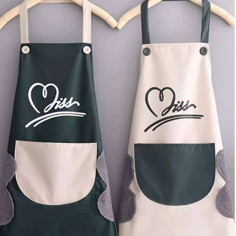 1pc Apron with Pocket, Modest Style, Solid Color, Lace-up Detail, Woven, Stain-Resistant, for Kitchen and Work, Unisex S260205