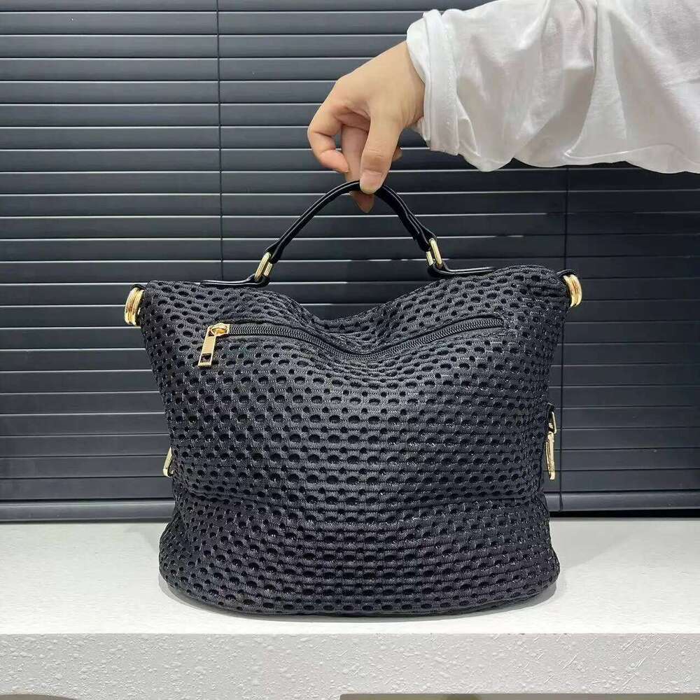 Women's Fashion Mesh Lightweight Bag Daily Use Portable Wide Shoulder Strap Multifunctional Crossbody Handbag Y260205