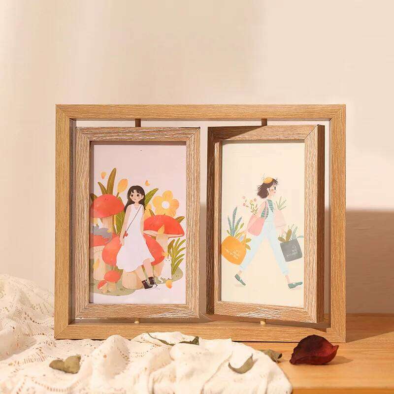 Creative Decoration Indoors Retro Wooden Fashion Desktop Frame Homestay Luxury Modern Home Decor Porta Retrato Lsxk S260205