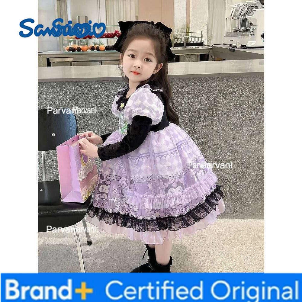 Sanrio New Autumn Children Lolita Style Princess Ball Gown Girls Cute Long Sleeve Birthday Party Performance Dress g128 H260206 - view 7