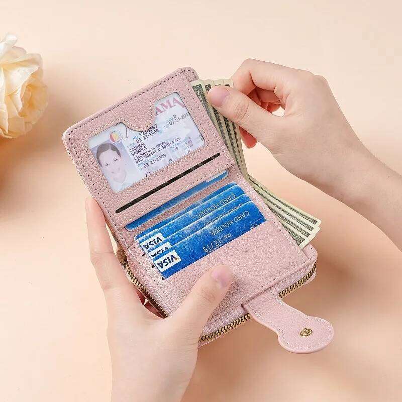 New Style Women's Wallet, Short, European and American PU High-end Coin Purse, Printed, Multi-card Slots, Small Wallet Y260206