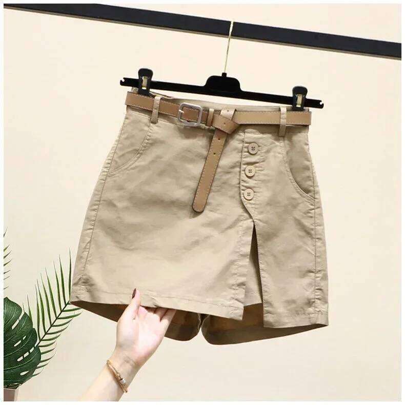 Pure cotton casual for women in wear Korean version versatile A-line summer pants women's shorts XJ260206