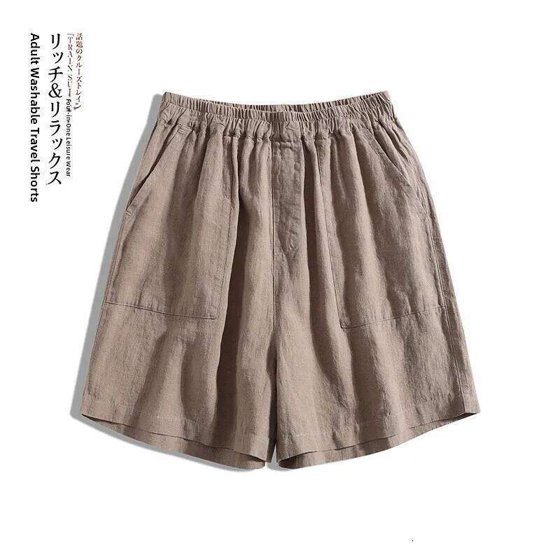 Comfortable Loose Women's Cotton Linen Shorts Elastic Waist Thin Style plus Size Casual Fashion Summer Artistic Retro Pants XJ260206