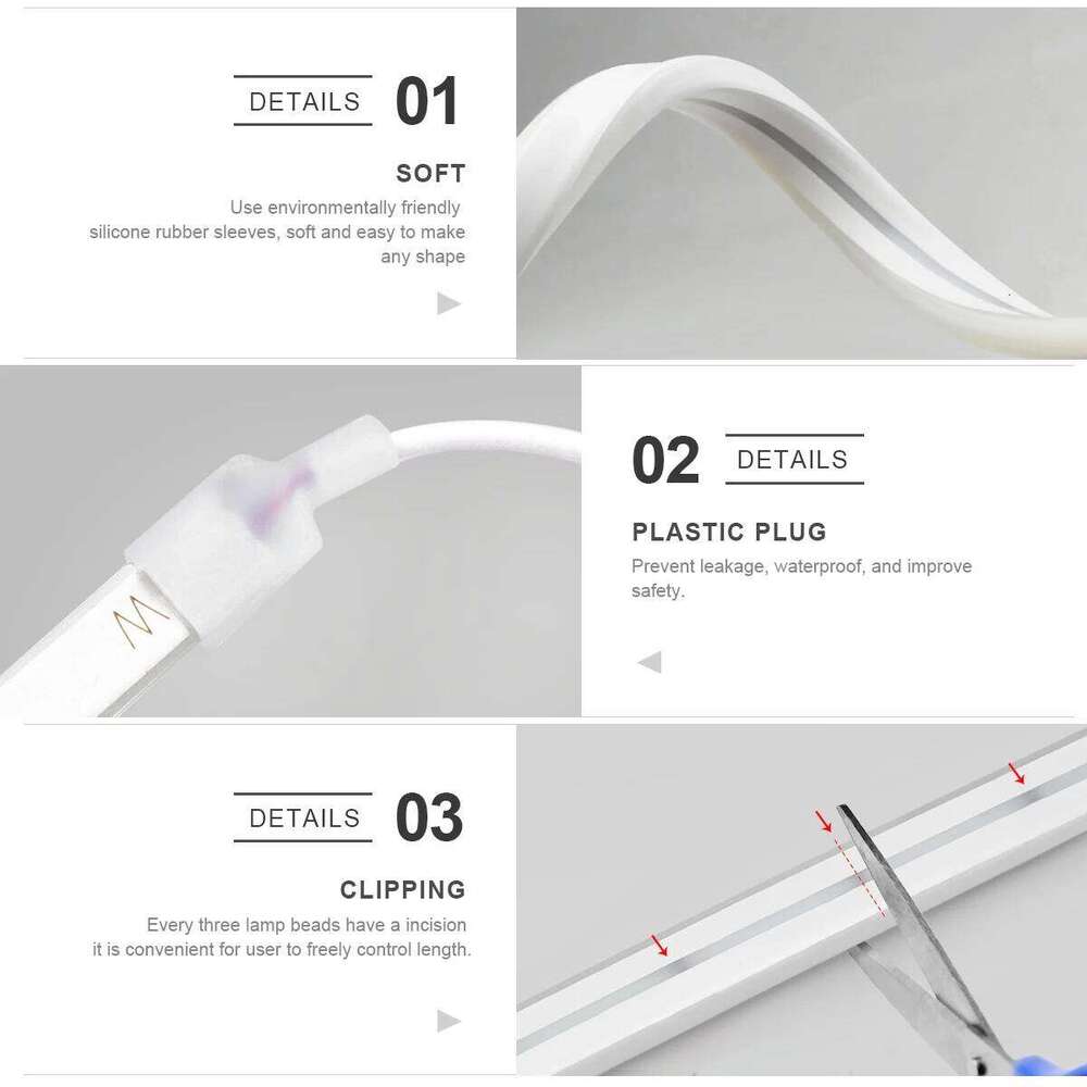 5V Neon LED lamp Strip adhesive Tape for home Stair Closet Kitchen Wardrobe luz led USB lampara 3m 2m 1m Dimming Night Lights Z260206