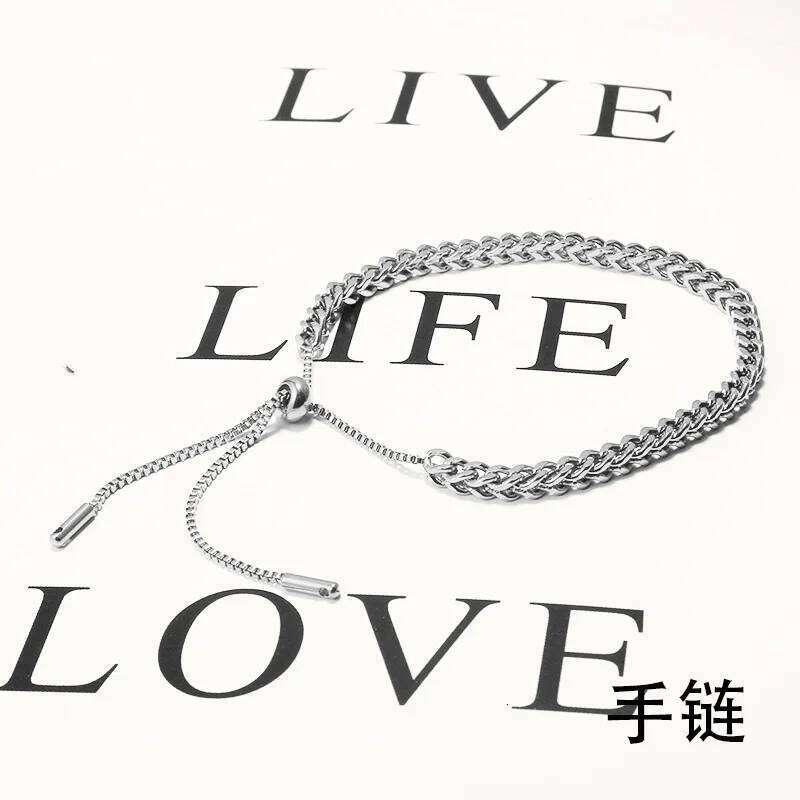 Exquisite Gold Color Stainless Steel Weaving Wheat Ears Pull Adjustable Bracelet for Women Classic Trendy Bangle Jewelry Gift 26H0206