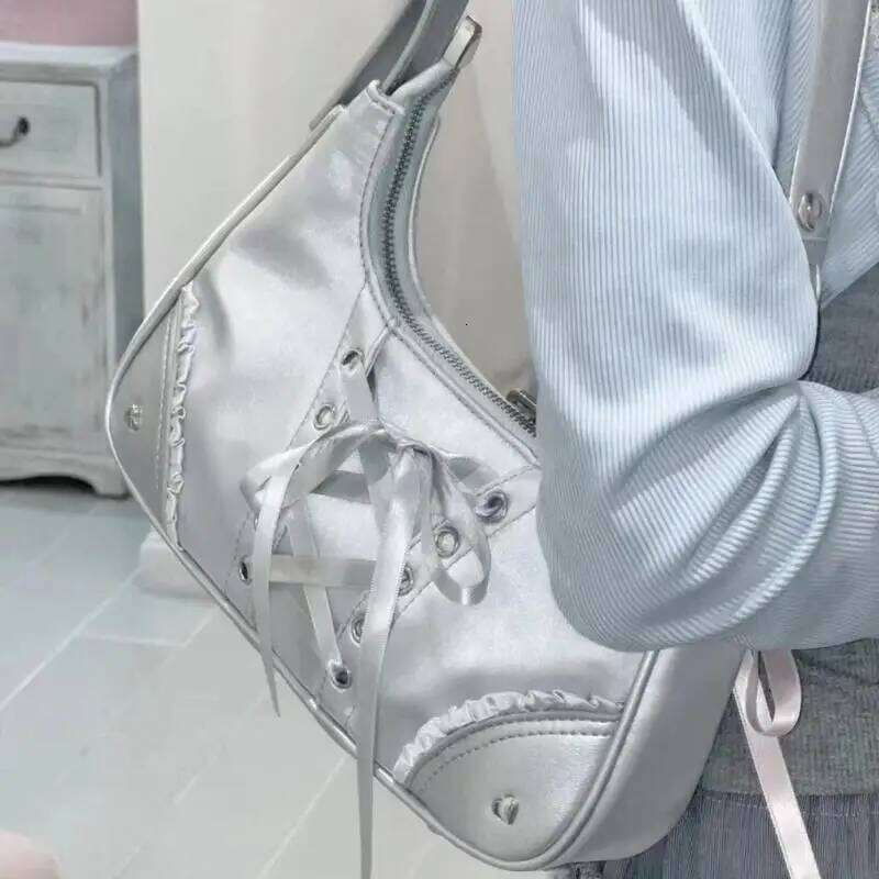 Q1QA Harajuku Ita Crossbody Lovely Satchel Handbag Fashion Transparent Pocket Shoulder Bag Y260205