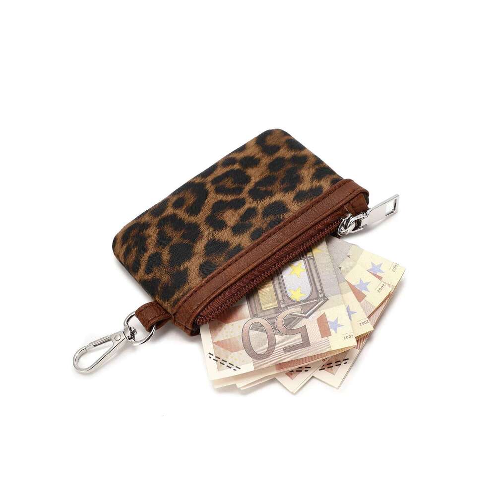 Stylish Mini Zipper Wristband for Women Double Pockets Portable Keychain Wallet High-Quality PU Leather Womens Coin Purse Y260206