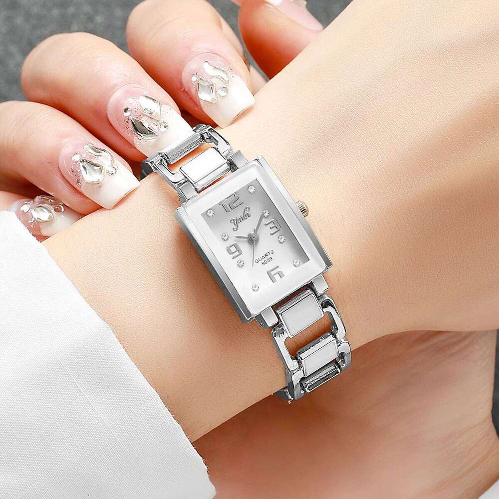 Fashion Square Arabic Dial Women Wrist Watch Ladies Alloy Strap Quartz Watches Reloj Mujer Girls Clock GiftWithout Box Z260206